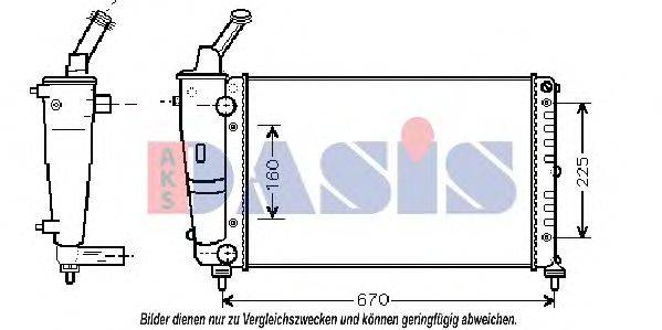 AKS DASIS LC2081 Радіатор, охолодження двигуна