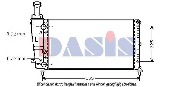 AKS DASIS LC2067 Радіатор, охолодження двигуна