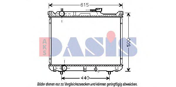 AKS DASIS SZ2078 Радіатор, охолодження двигуна