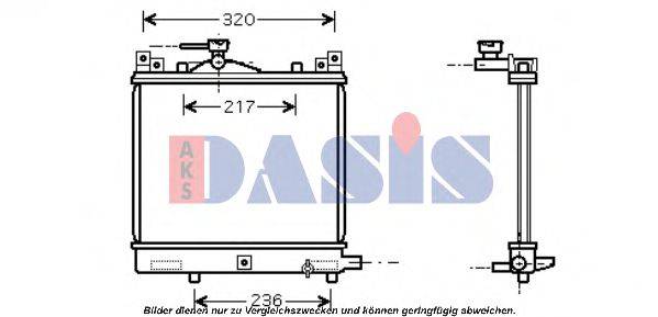 AKS DASIS 2200321 Радіатор, охолодження двигуна