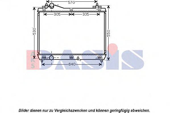 AKS DASIS 2200551 Радіатор, охолодження двигуна