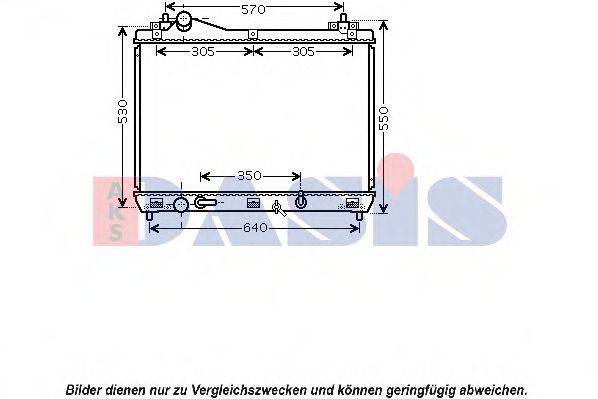 AKS DASIS 2200541 Радіатор, охолодження двигуна