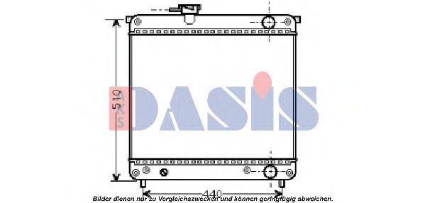 AKS DASIS 2203401 Радіатор, охолодження двигуна