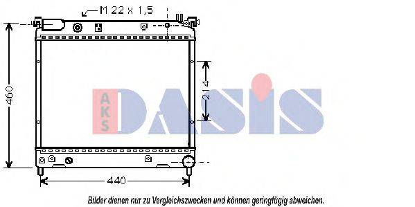 AKS DASIS 2203501 Радіатор, охолодження двигуна