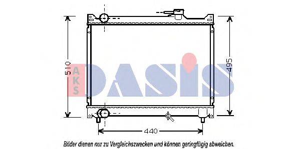 AKS DASIS SZ2046 Радіатор, охолодження двигуна
