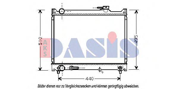 AKS DASIS 2204501 Радіатор, охолодження двигуна