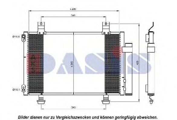 AKS DASIS 58001076 Конденсатор, кондиціонер