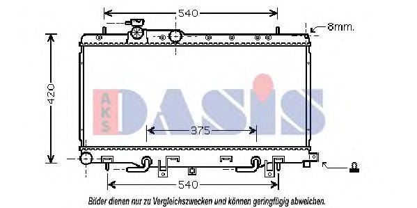 AKS DASIS SU2051 Радіатор, охолодження двигуна