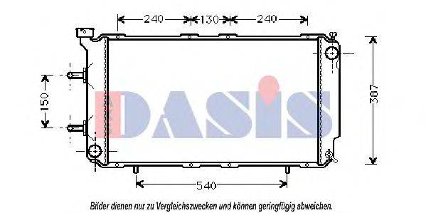 AKS DASIS 2502001 Радіатор, охолодження двигуна