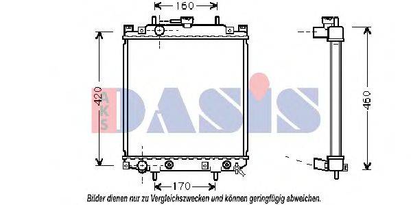 AKS DASIS DU2047 Радіатор, охолодження двигуна