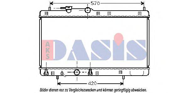 AKS DASIS DU2053 Радіатор, охолодження двигуна