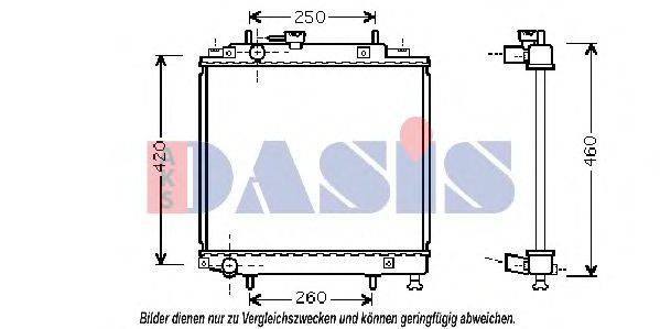 AKS DASIS DU2058 Радіатор, охолодження двигуна