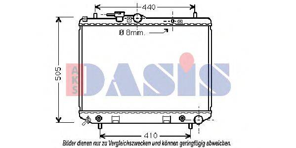 AKS DASIS 2602001 Радіатор, охолодження двигуна