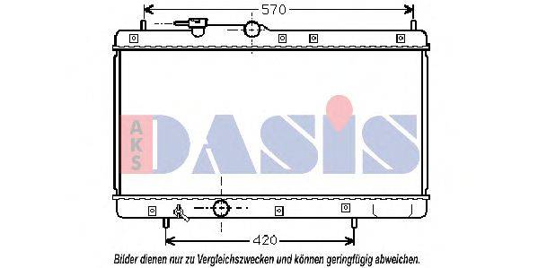 AKS DASIS 2602801 Радіатор, охолодження двигуна