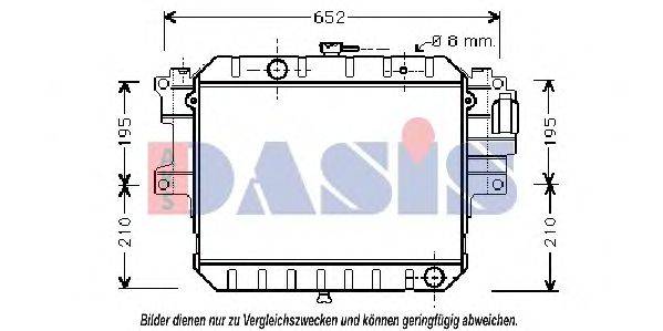 AKS DASIS DU2038 Радіатор, охолодження двигуна