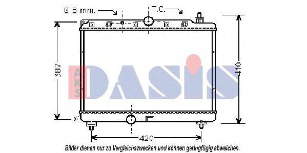 AKS DASIS 19010 Радіатор, охолодження двигуна