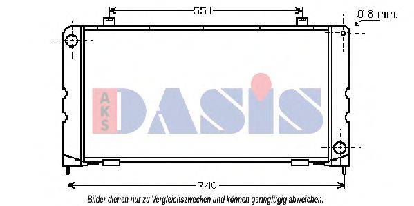 AKS DASIS DAR2873 Радіатор, охолодження двигуна