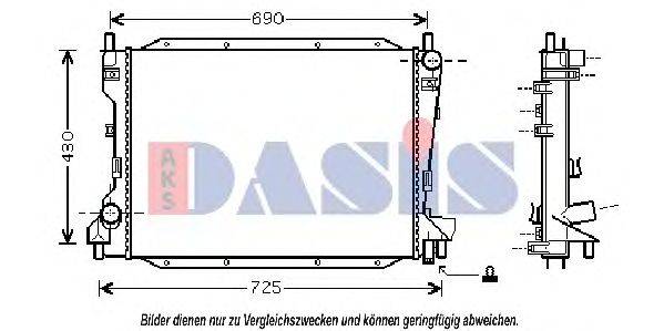 AKS DASIS JRA2035 Радіатор, охолодження двигуна
