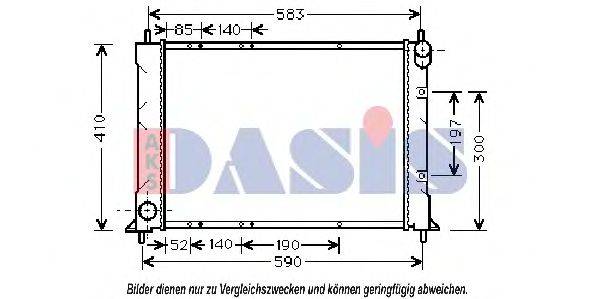 AKS DASIS AU2149 Радіатор, охолодження двигуна