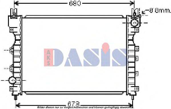 AKS DASIS PCC000320 Радіатор, охолодження двигуна