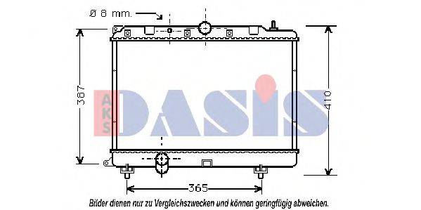 AKS DASIS AU2120 Радіатор, охолодження двигуна