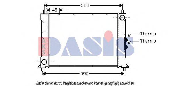 AKS DASIS EAP8538 Радіатор, охолодження двигуна