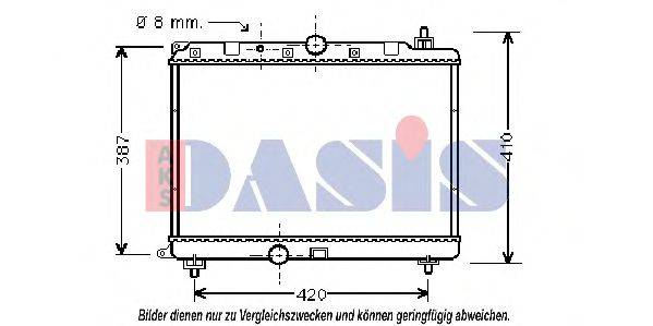 AKS DASIS AU2121 Радіатор, охолодження двигуна