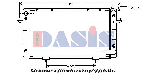 AKS DASIS 02002099 Радіатор, охолодження двигуна
