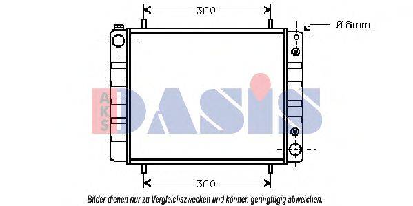 AKS DASIS 02002084 Радіатор, охолодження двигуна