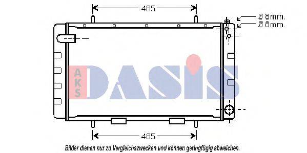 AKS DASIS 02002065 Радіатор, охолодження двигуна