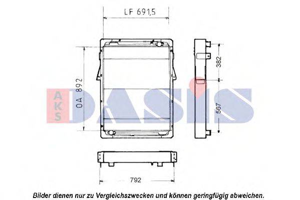 AKS DASIS 2900102 Радіатор, охолодження двигуна