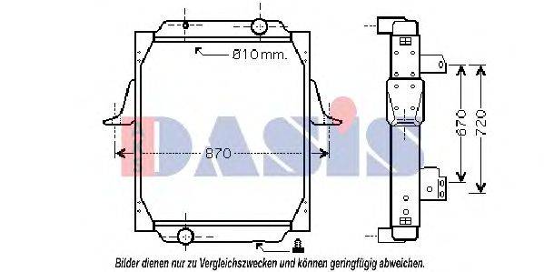 AKS DASIS RE2053 Радіатор, охолодження двигуна