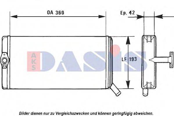 AKS DASIS 2990401 Теплообмінник, опалення салону