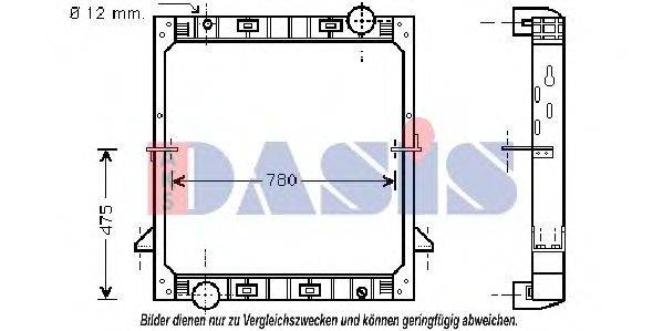 AKS DASIS 549567 Радіатор, охолодження двигуна