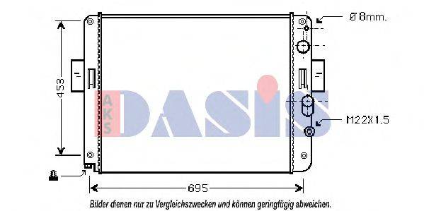 AKS DASIS IV2061 Радіатор, охолодження двигуна