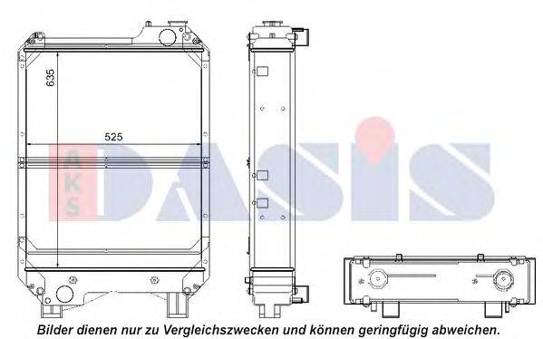 AKS DASIS 87306757 Радіатор, охолодження двигуна