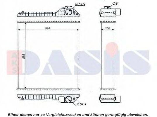 AKS DASIS V065 Радіатор, охолодження двигуна