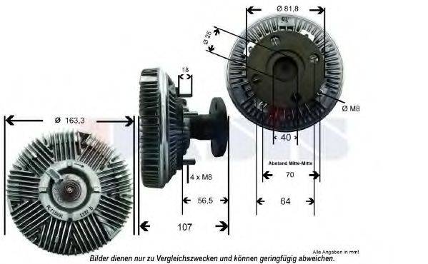 AKS DASIS John Deere Зчеплення, вентилятор радіатора