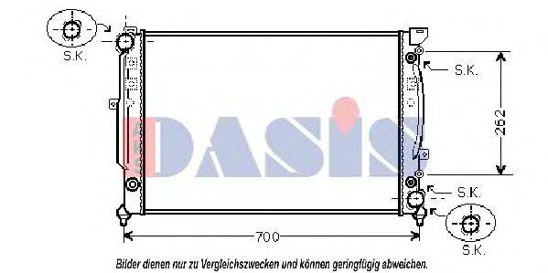 AKS DASIS AIA2125 Радіатор, охолодження двигуна