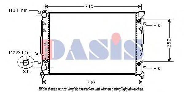AKS DASIS AIA2109 Радіатор, охолодження двигуна