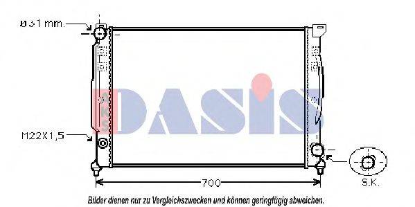 AKS DASIS AI2110 Радіатор, охолодження двигуна