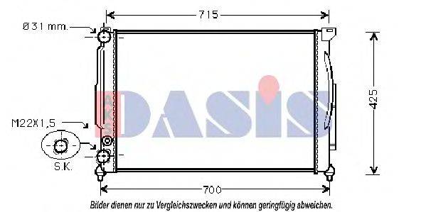AKS DASIS AI2108 Радіатор, охолодження двигуна