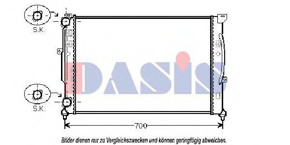 AKS DASIS 5000261 Радіатор, охолодження двигуна