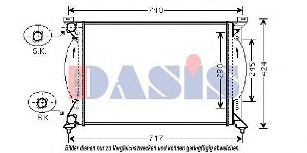 AKS DASIS AI2201 Радіатор, охолодження двигуна