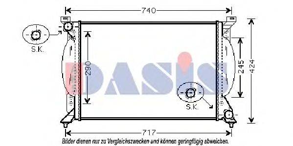 AKS DASIS AI2203 Радіатор, охолодження двигуна