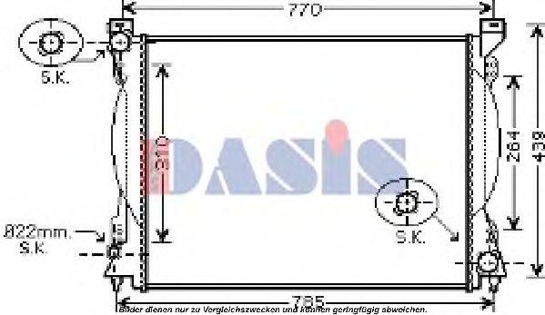 AKS DASIS AI2230 Радіатор, охолодження двигуна