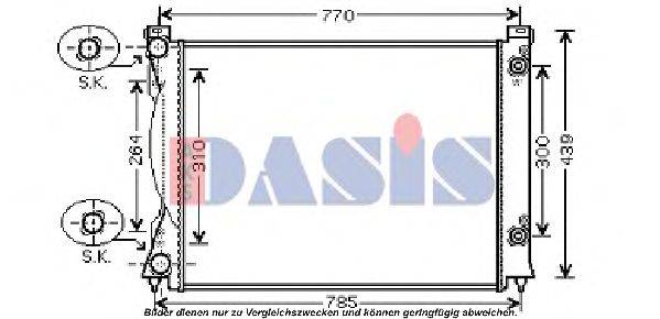 AKS DASIS AI2234 Радіатор, охолодження двигуна
