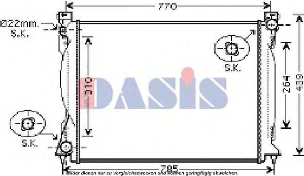 AKS DASIS 5000521 Радіатор, охолодження двигуна