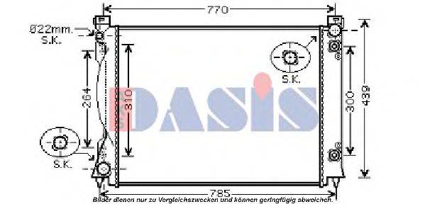 AKS DASIS 5000531 Радіатор, охолодження двигуна