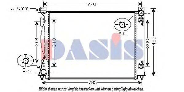 AKS DASIS AI2253 Радіатор, охолодження двигуна